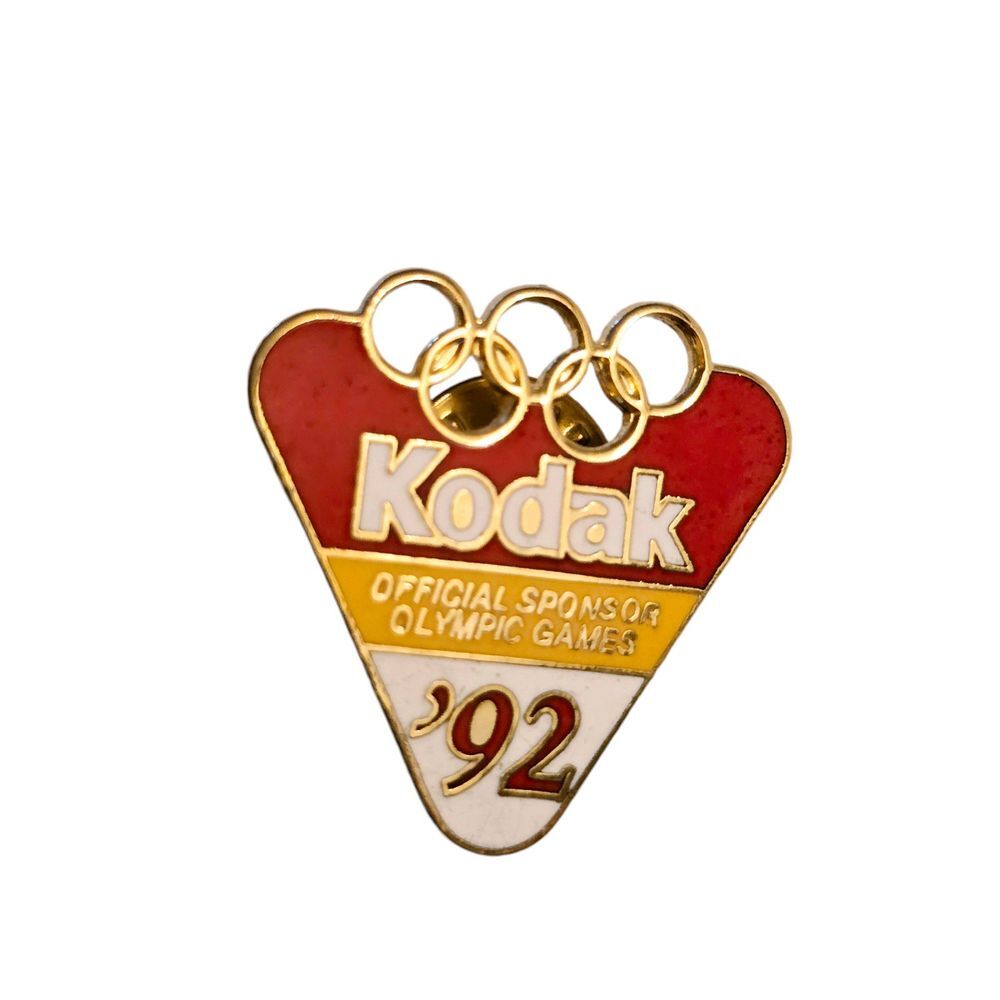 Vintage Kodak 1992 Olympics Official Sponser Pin Barcelona Pinback Film